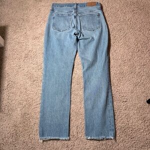Madewell The Mid Rise Perfect Vintage Straight Jean Light Wash Denim Sz 25